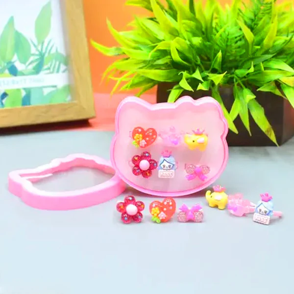 AM1255 Cartoon Shaped Finger Ring Set for Girls (10pcs) - Image 2