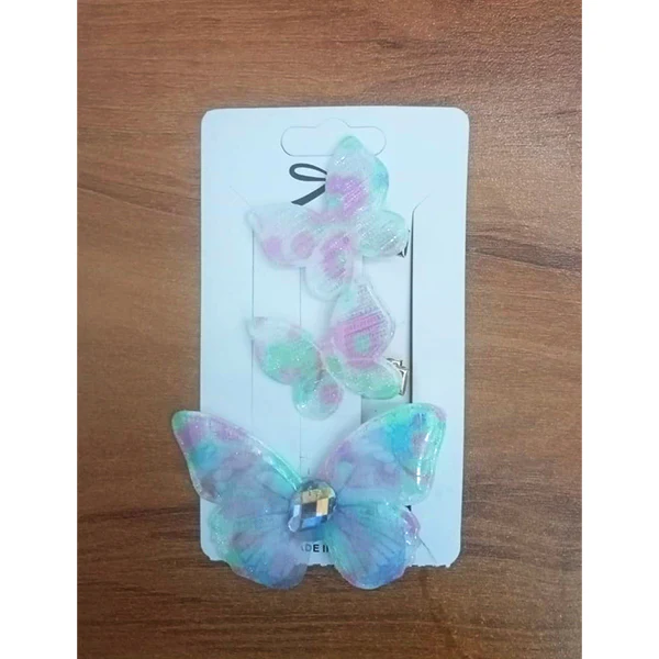 AM1262 3D Looks Colorful Butterfly Hair Clips (Pack of 3) - Image 4