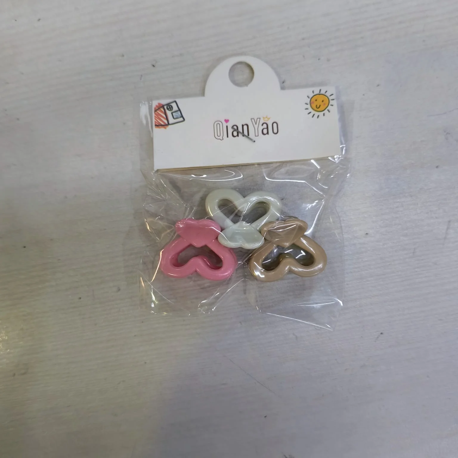 AM1274 Mini Matte Hollow Heart Hair Claw Clutcher Cute Strong For Girls Hair Clip (Multicolor) 3pcs - Image 6
