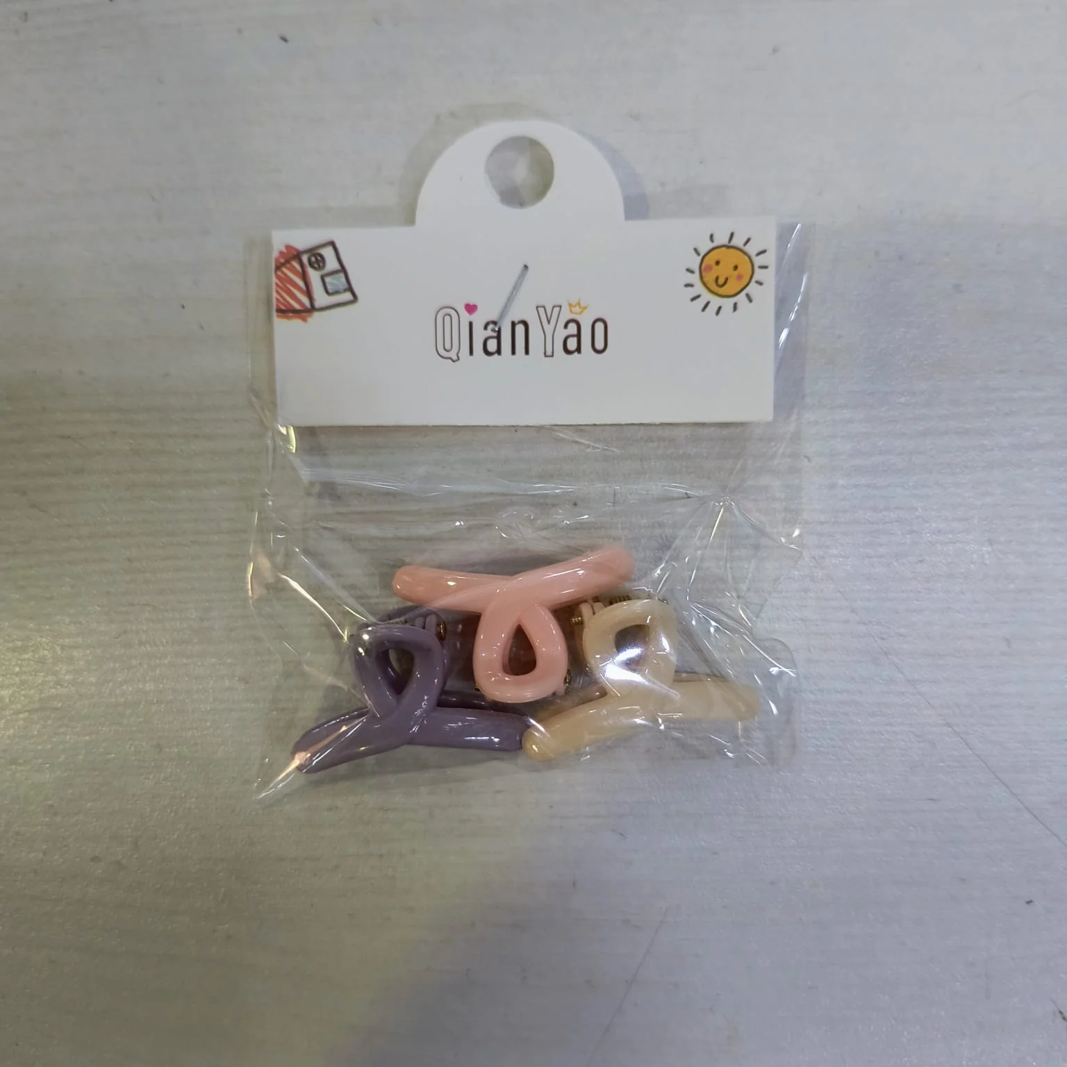 AM1275 Beautiful Mini Cross Shape Hair Clutcher Hair Claw  (Multicolor) - 3pcs - Image 8