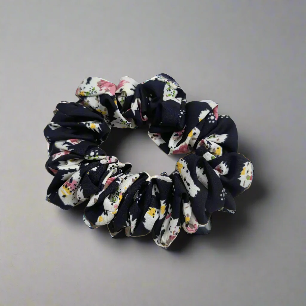 AM1287 Printed Big Hair band Elastic Rubber Multicolor Color Hair Rope For Women and Girls 1pc - Image 3
