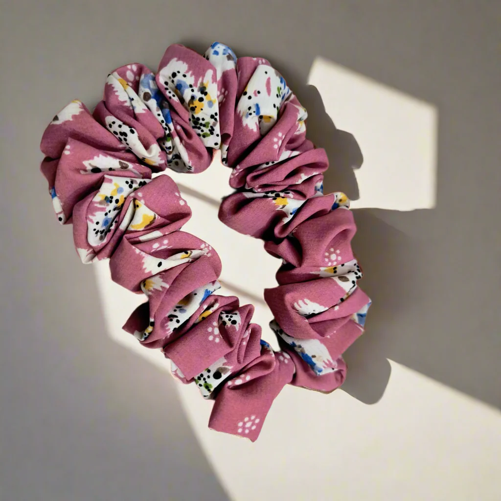 AM1287 Printed Big Hair band Elastic Rubber Multicolor Color Hair Rope For Women and Girls 1pc - Image 5