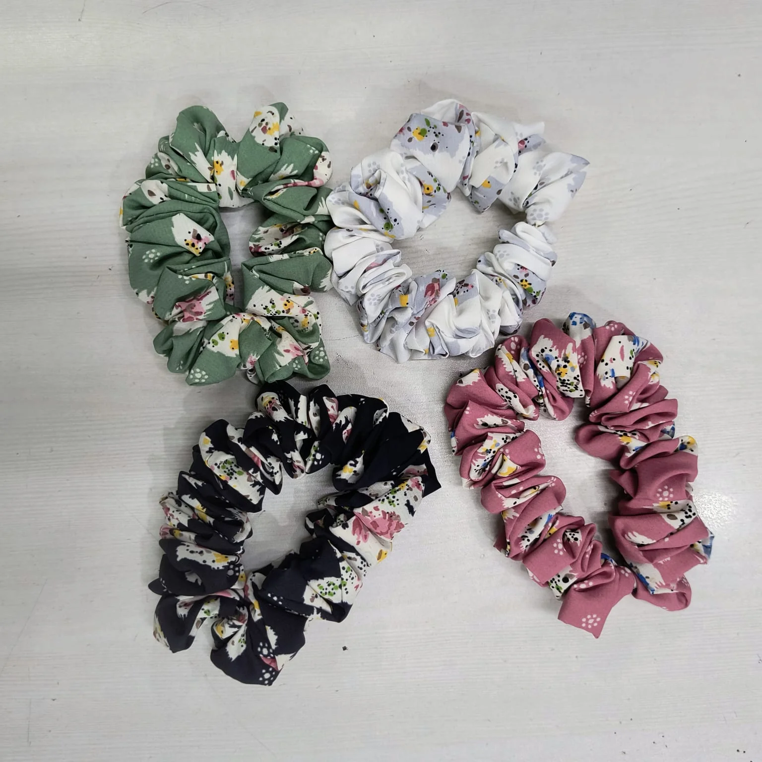 AM1287 Printed Big Hair band Elastic Rubber Multicolor Color Hair Rope For Women and Girls 1pc - Image 6