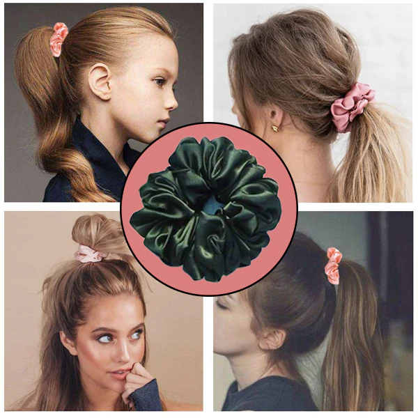 AM1284 Scrunchies Hair band Elastic Rubber Multicolor Color Hair Rope For Women and Girls 1pc