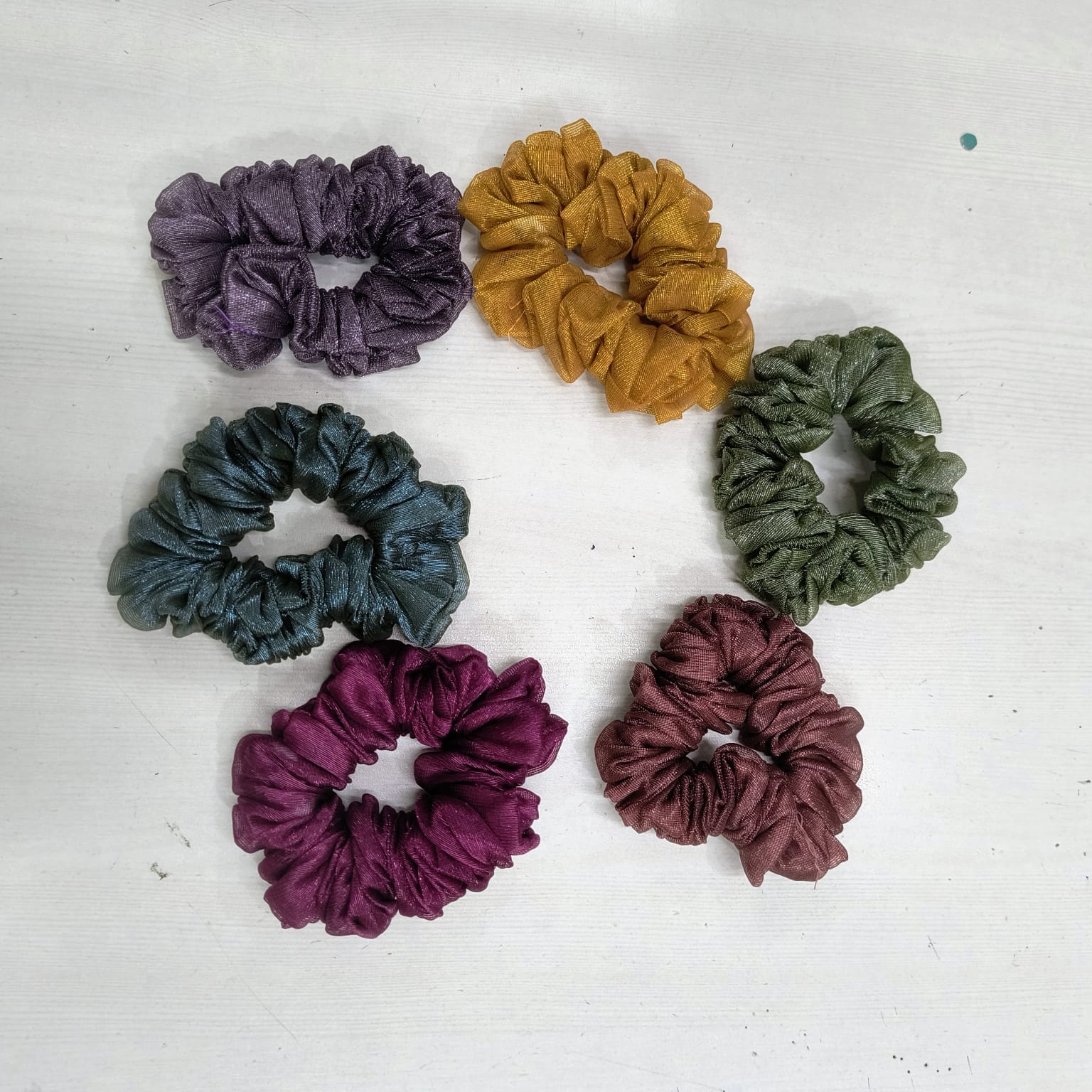 AM1284 Scrunchies Hair band Elastic Rubber Multicolor Color Hair Rope For Women and Girls 1pc - Image 5