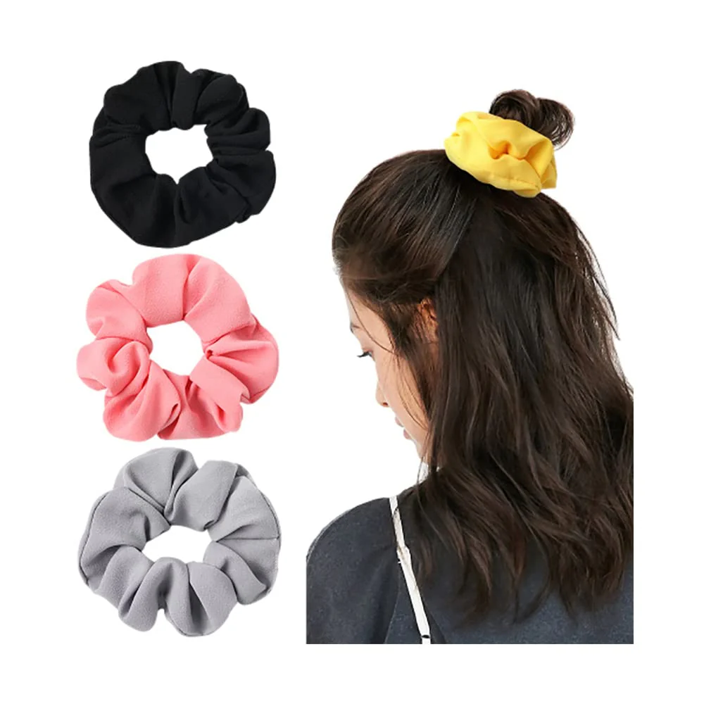 AM1283 Fabric Hair band Elastic Rubber Multicolor Color Hair Rope For Women and Girls 1pc