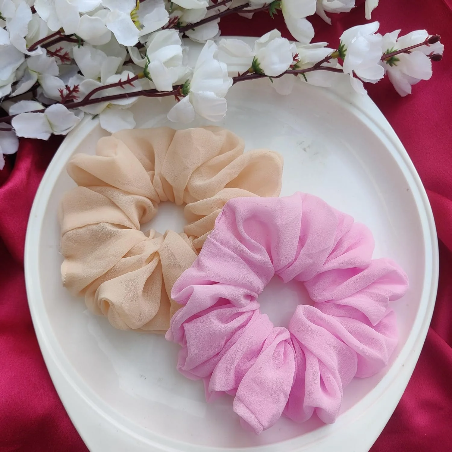 AM1283 Fabric Hair band Elastic Rubber Multicolor Color Hair Rope For Women and Girls 1pc - Image 2