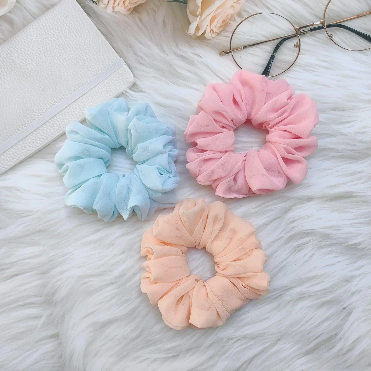 AM1283 Fabric Hair band Elastic Rubber Multicolor Color Hair Rope For Women and Girls 1pc - Image 3