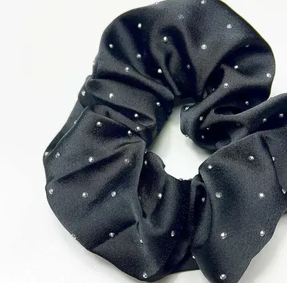AM1286 Rhinestone Glossy Soft Satin Silk Hair Scrunchies Hair Elastic Bands 1pc - Image 8