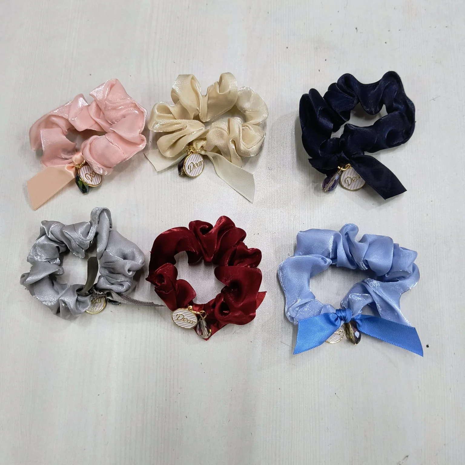AM1290 Small Hair band Elastic Rubber With Ston and Charms Multicolor Color Hair Rope For Women and Girls 1pc - Image 8