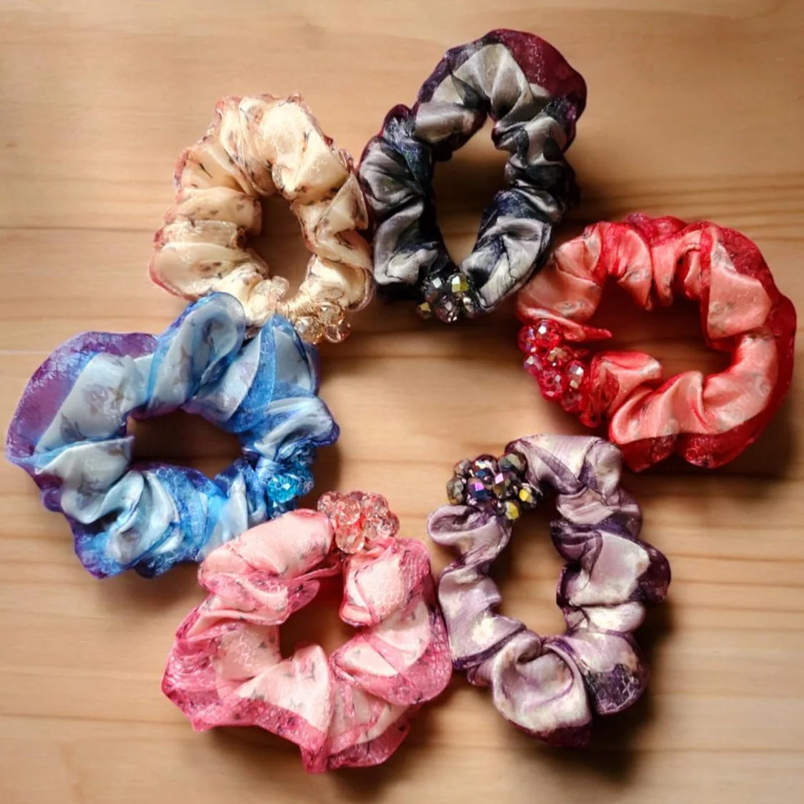 AM1292 Crystal Hair band Elastic Rubber With Multicolor Color Hair Rope For Women and Girls 1pc - Image 5