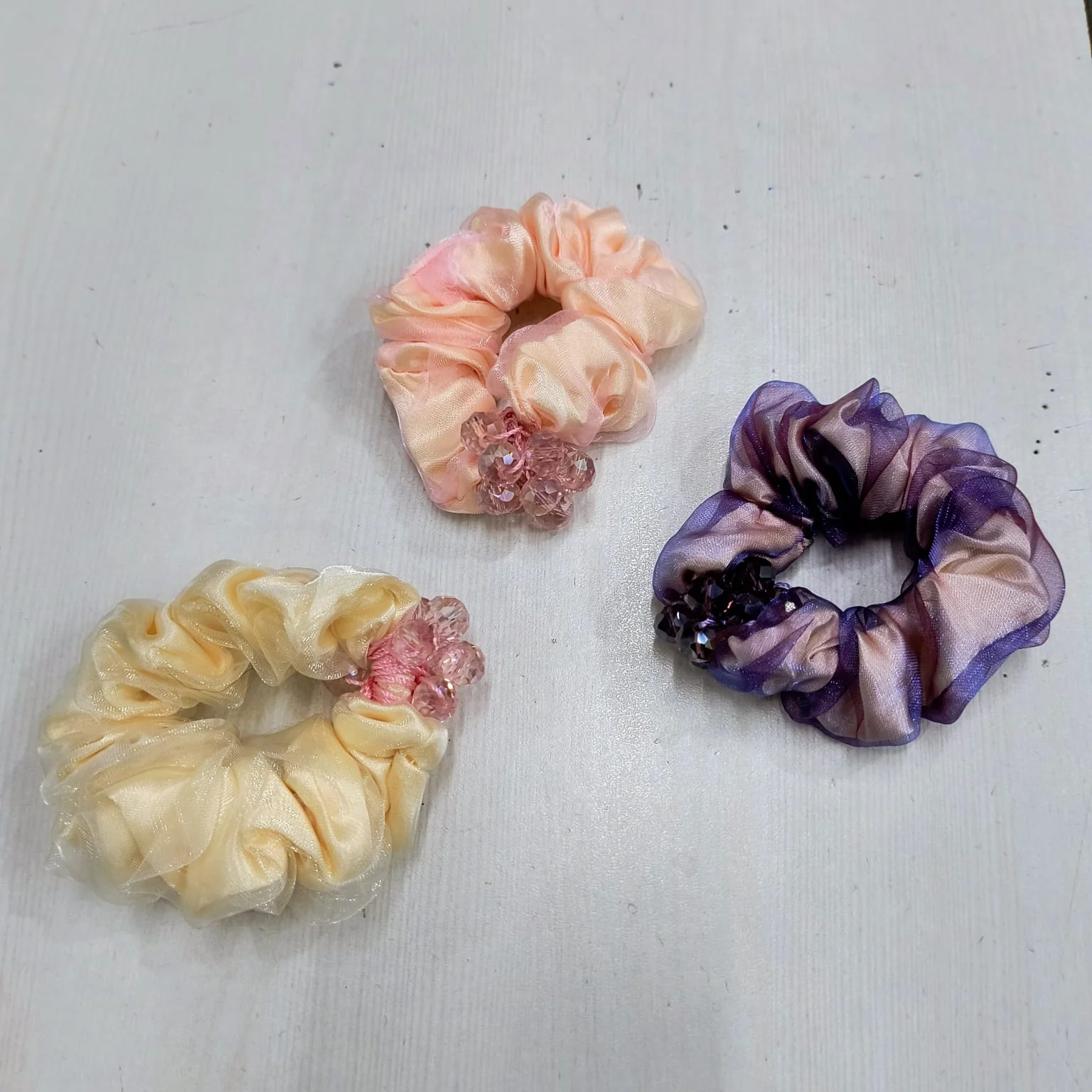 AM1292 Crystal Hair band Elastic Rubber With Multicolor Color Hair Rope For Women and Girls 1pc - Image 8
