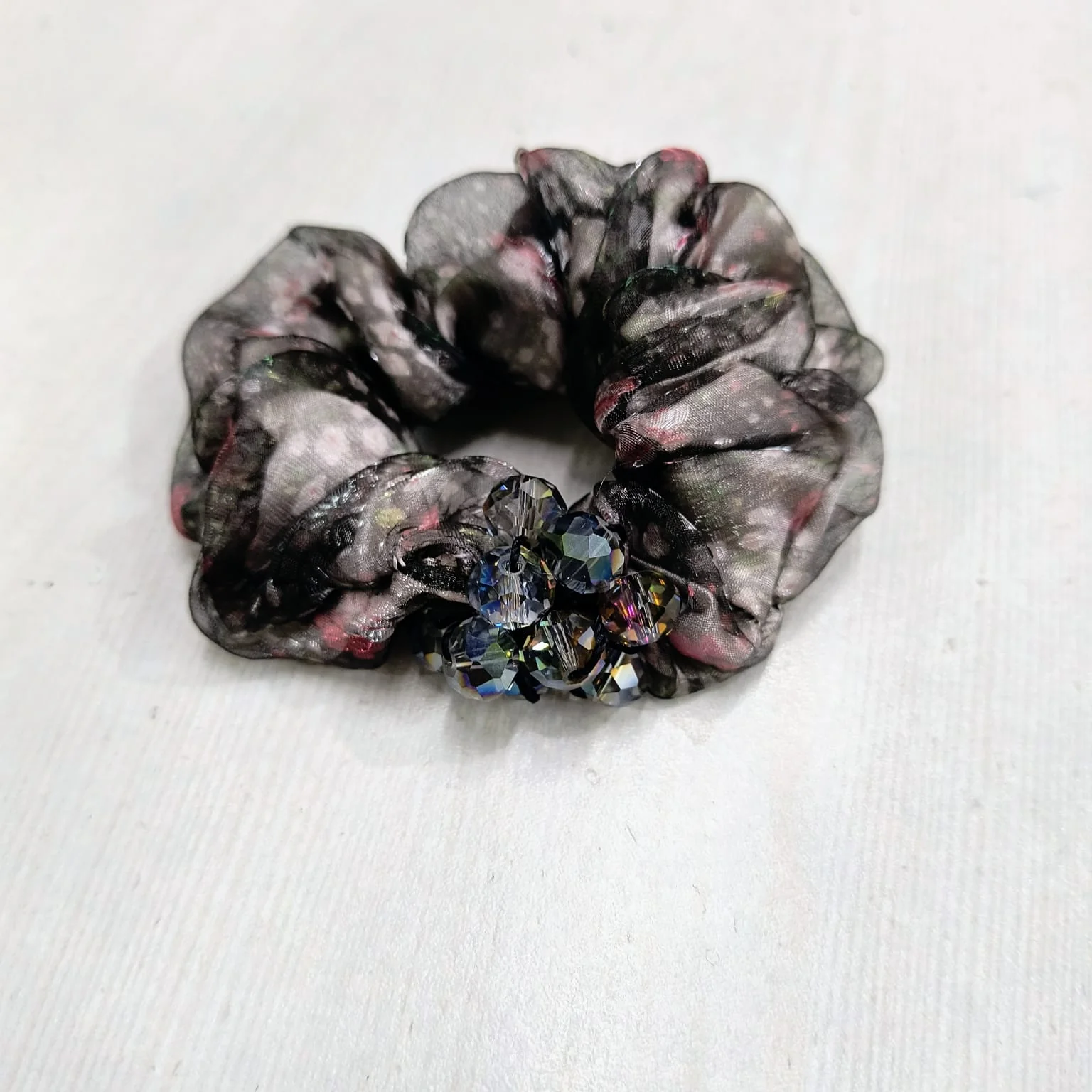 AM1297 Printed Crystal Hair band Elastic Rubber With Multicolor Color Hair Rope For Women and Girls 1pc - Image 3