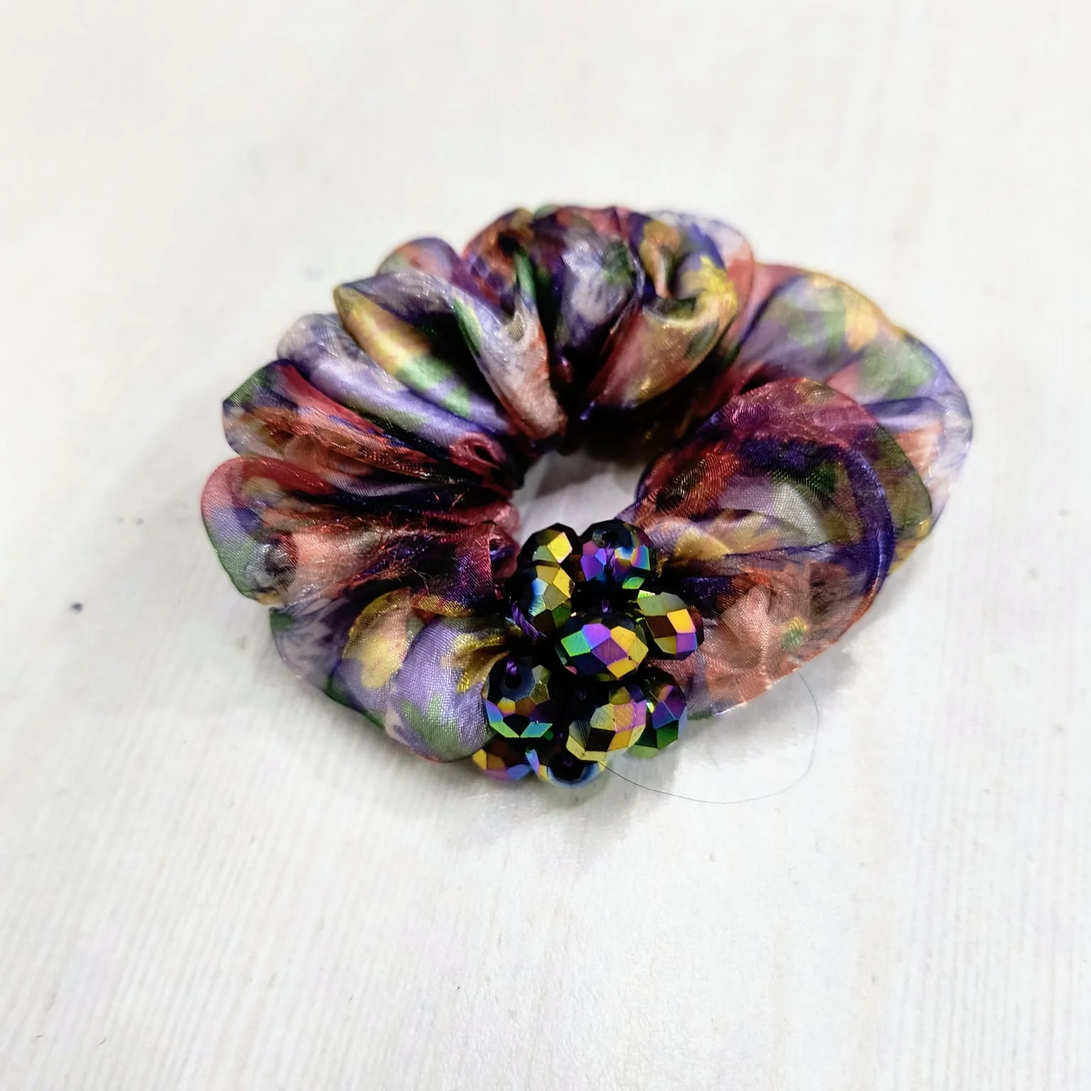 AM1297 Printed Crystal Hair band Elastic Rubber With Multicolor Color Hair Rope For Women and Girls 1pc - Image 4