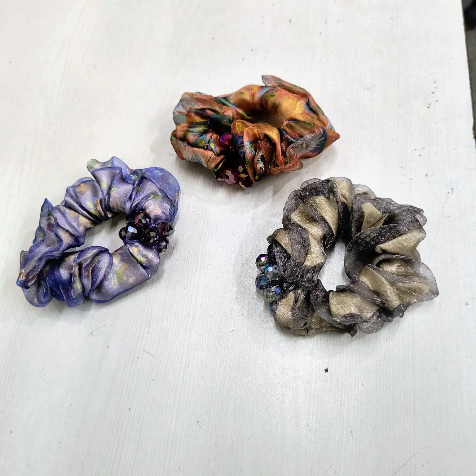 AM1297 Printed Crystal Hair band Elastic Rubber With Multicolor Color Hair Rope For Women and Girls 1pc - Image 5