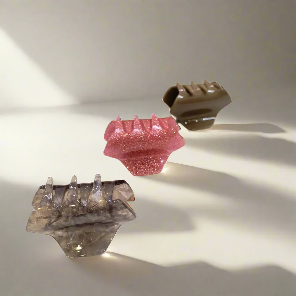 AM1295 Multicolor & Multidesigne Claw Clip Small 1 pc - Image 3