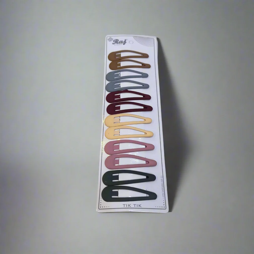 AM1299 Tic Tac Hair Pin For Women 12pc ( Multicolor )