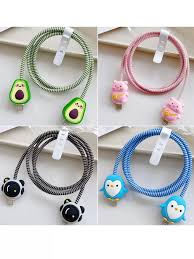 AM3665 4in1 Spiral Cable Protector case with Cute Cartoon - Image 2