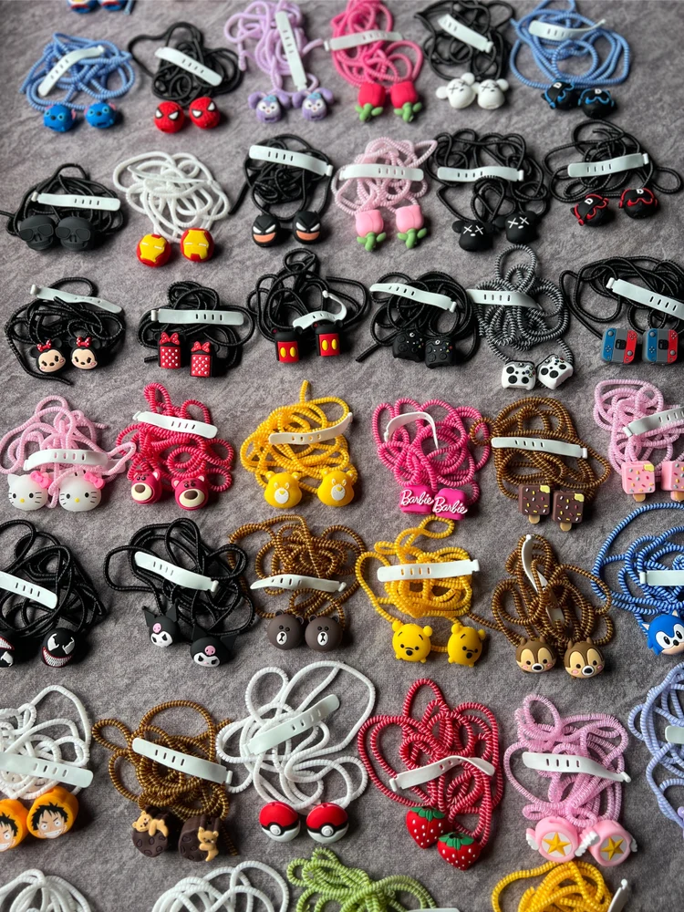 AM3665 4in1 Spiral Cable Protector case with Cute Cartoon - Image 4
