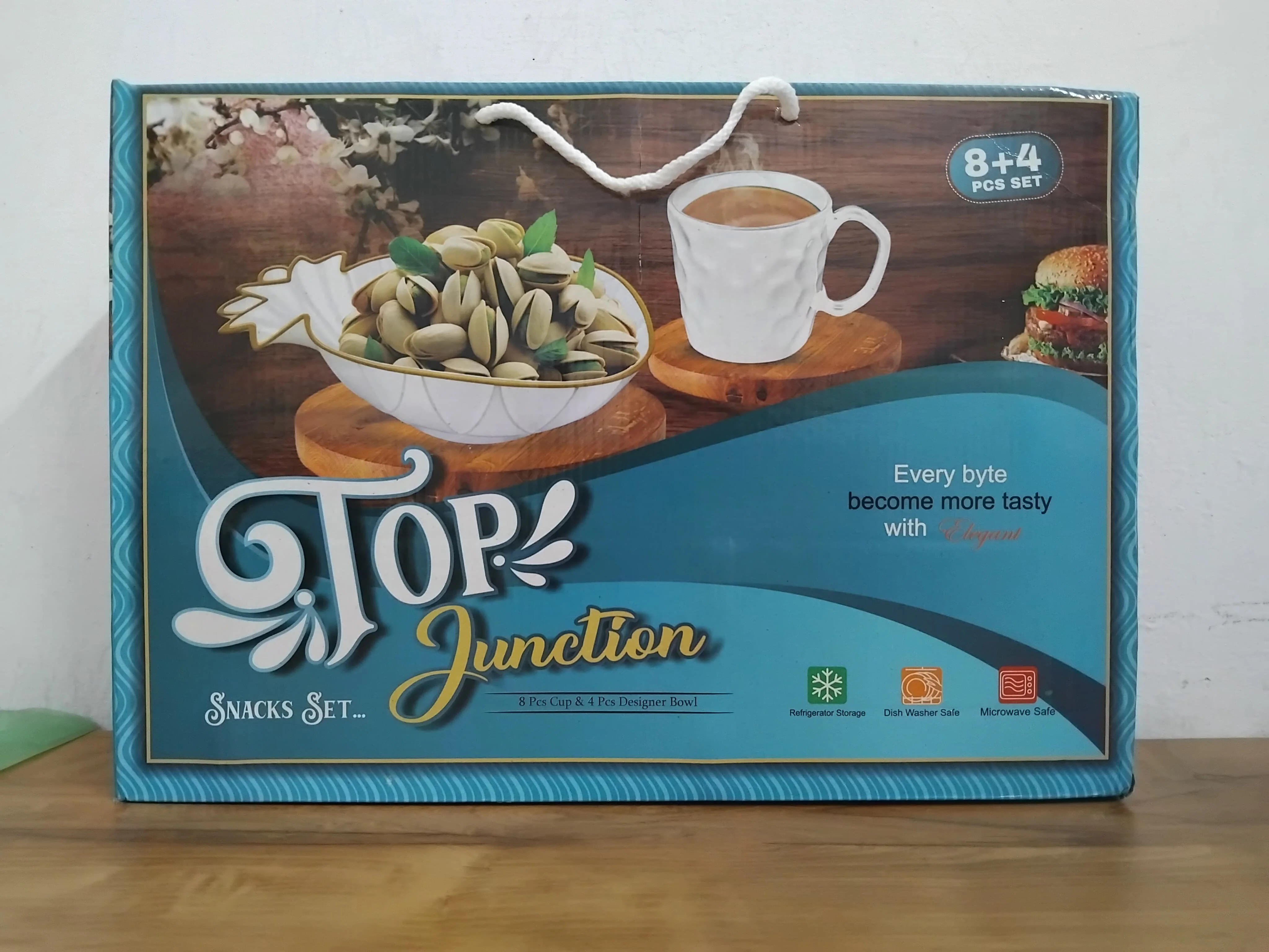 AM3100 Top Junction Snacks Set 8 Piece Ceramic Cup & 4 Piece Plastic Designer Bowls 12 Piece - Image 6
