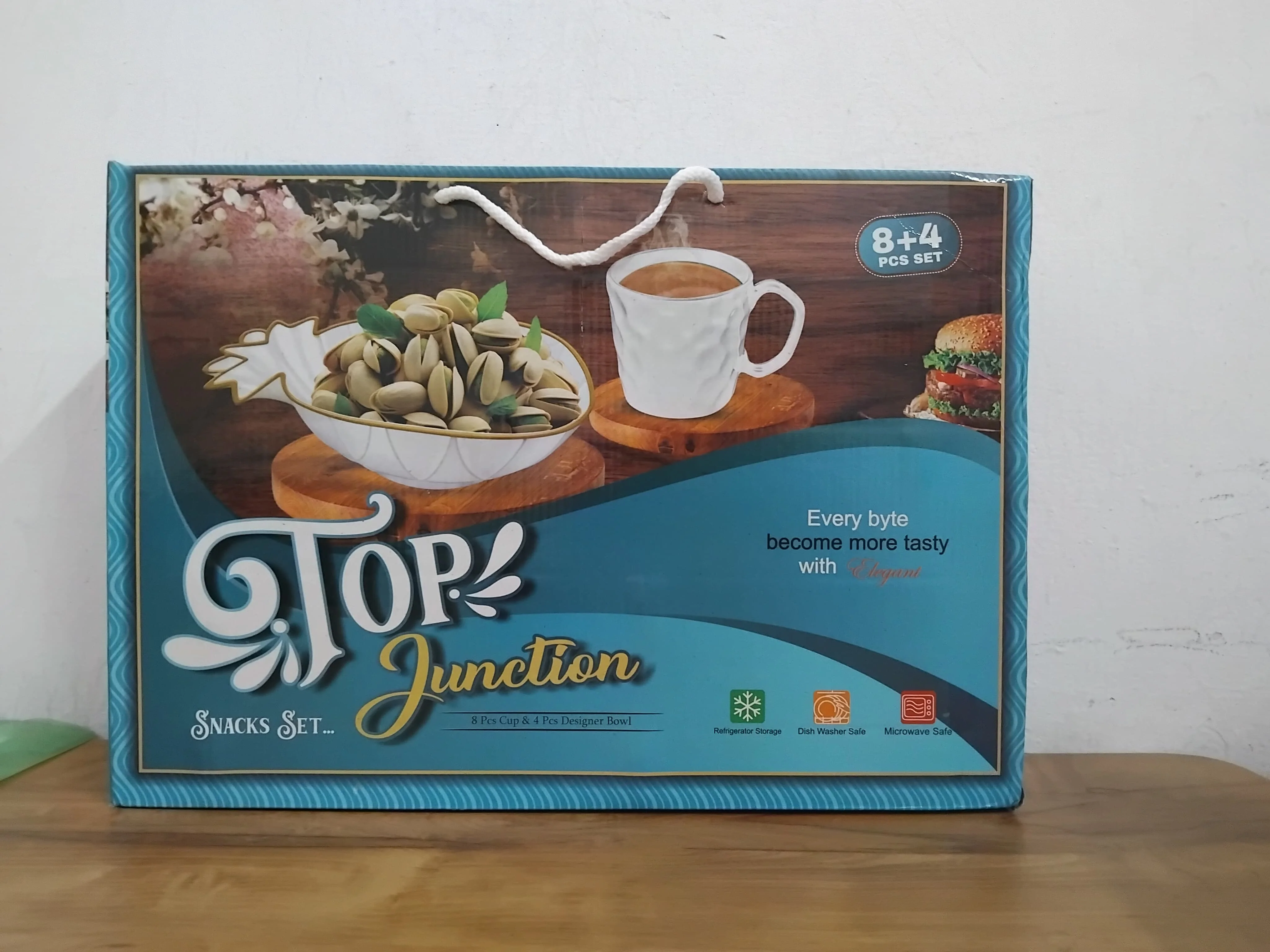 AM3100 Top Junction Snacks Set 8 Piece Ceramic Cup & 4 Piece Plastic Designer Bowls 12 Piece - Image 7