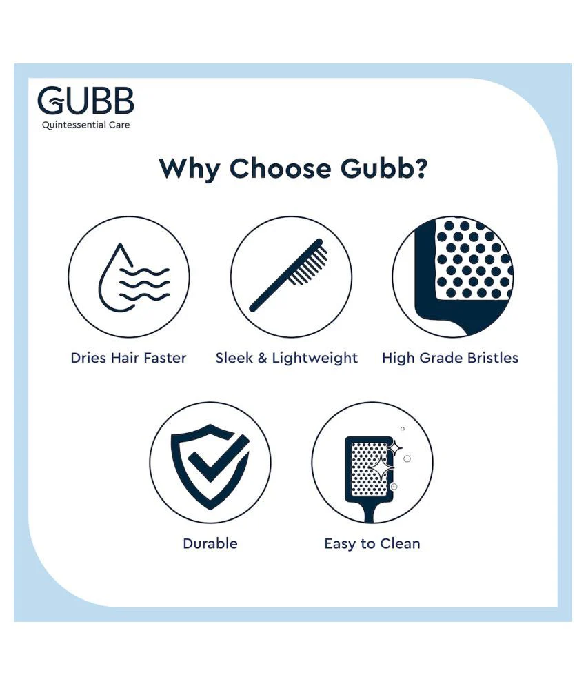 AM2058 Gubb Vent Brush With Pin (Elite) Soft Ball Tipped Bristles - Image 5