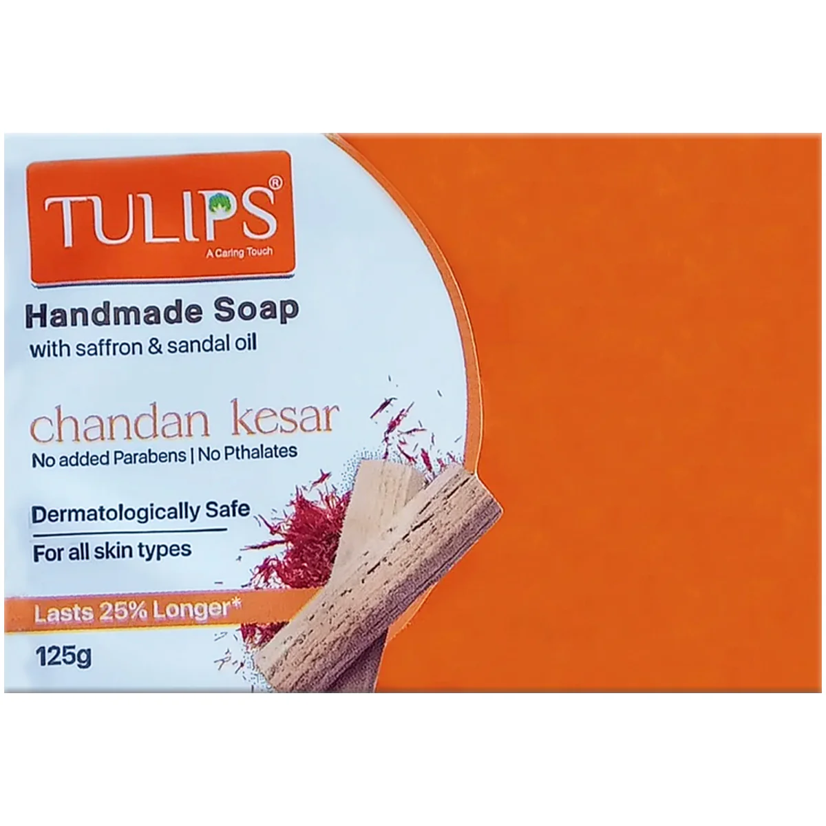 AM2061 Tulip Handmade Soap Chandan Kesar With Saffron & Sandal Oil - Image 2
