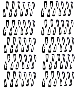 AM1119 mini Fancy Stainless Steel Black Tik Tik Pin set of 12 - Image 6