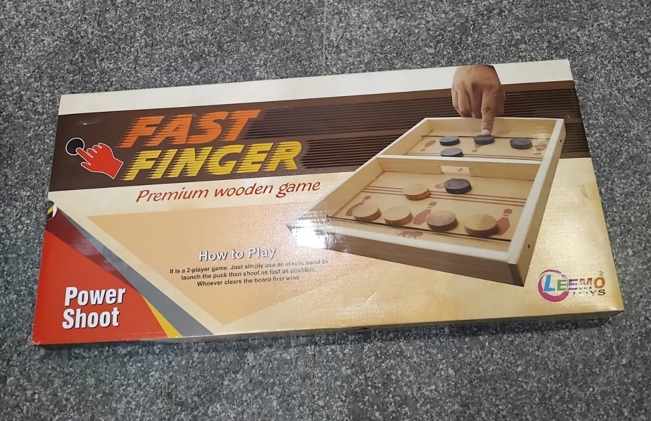 AM2129 Fast Finger Premium Wooden Game Fast Sling Puck Game Board - Medium Size - Image 9