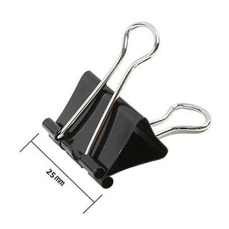 AM2138 Mini Black Clip 12Pcs Binder Clip 25mm - Image 4