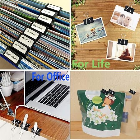 AM2174 Black Clip 12Pcs Binder Clip 41mm - Image 2