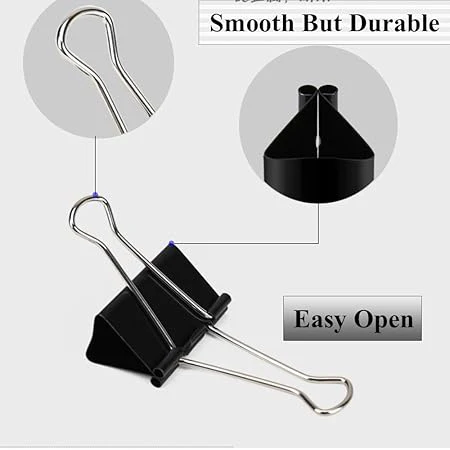 AM2174 Black Clip 12Pcs Binder Clip 41mm - Image 4