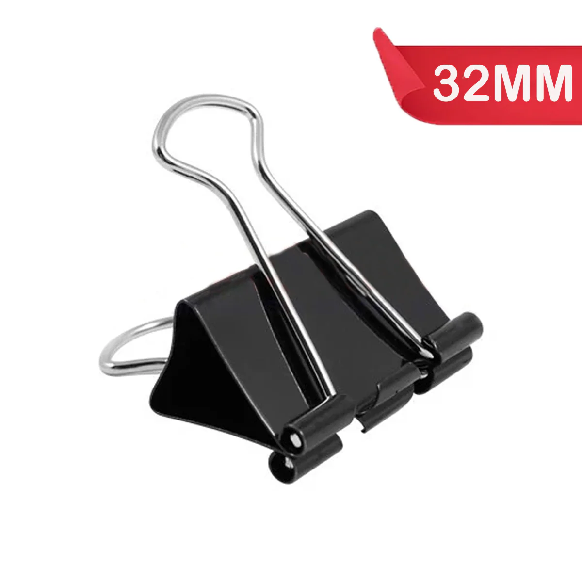 AM2175 Black Clip 12Pcs Binder Clip 32mm