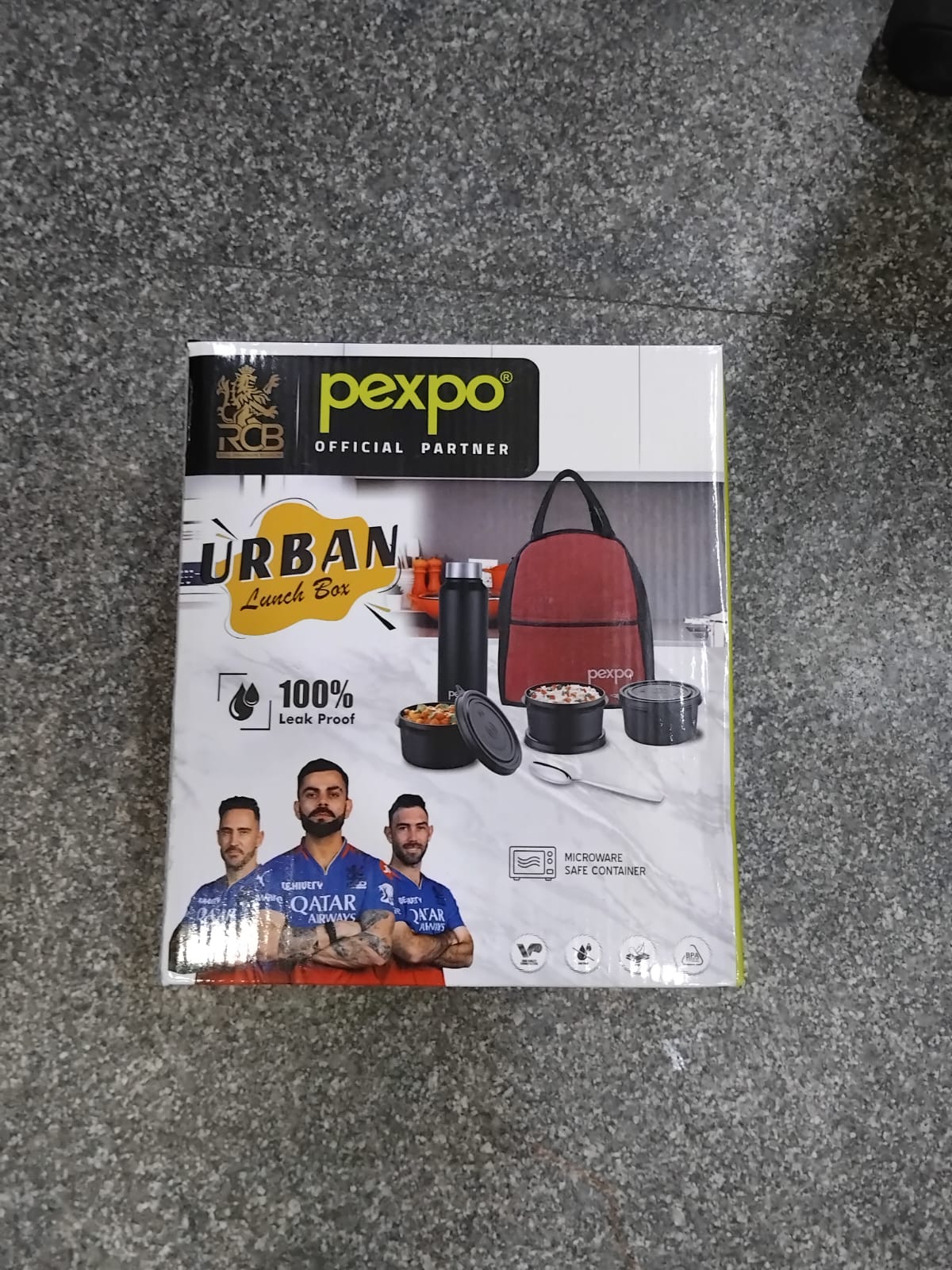 AM2229 Pexpo Urban Lunch Box with 3 Containers 350ml, Bottle 750ml ,1 Spoon & ElegantBag - Image 6