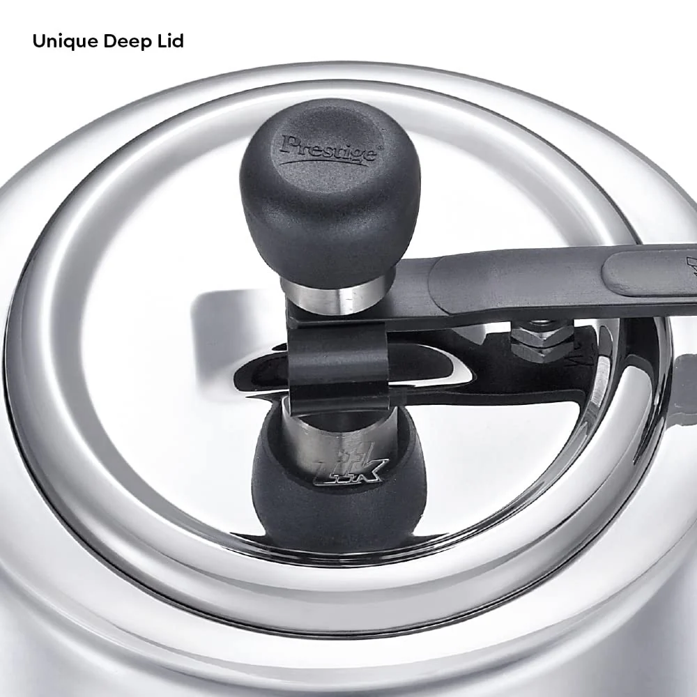 AM2246 Prestige 2L Nakshatra Essential Svachh Stainless Steel Pressure Cookers( Silver, Tri-Ply Bottom, Inner Lid) - Image 5