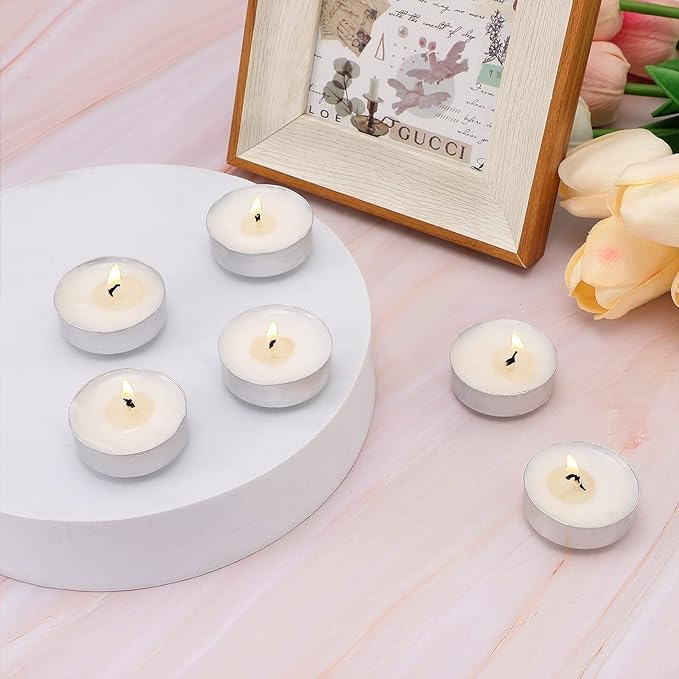 AM2257 Tealight Candles White 3.5 hours burns Time Pack of 100 - Image 6