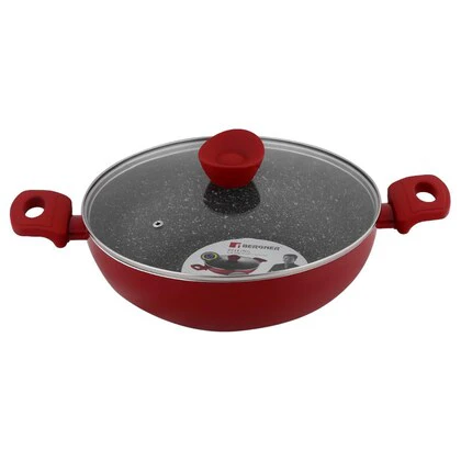 AM2260 Bergner Bellini Plus Kadai with Glass Lid 5 Layer Non Stick 32 cm 7.6 Litres Thickness 3.2mm - Image 5