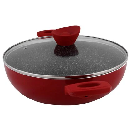 AM2260 Bergner Bellini Plus Kadai with Glass Lid 5 Layer Non Stick 32 cm 7.6 Litres Thickness 3.2mm - Image 6