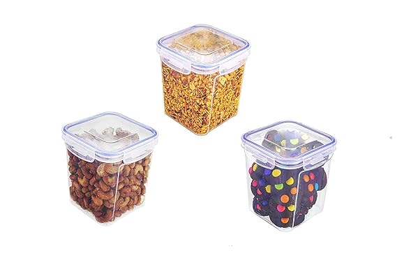 AM2264 Lock & Seal Ultra Storage Container Square Shape ( 500ml, 1000ml, 1500ml ) 3 Pcs Set - Image 6