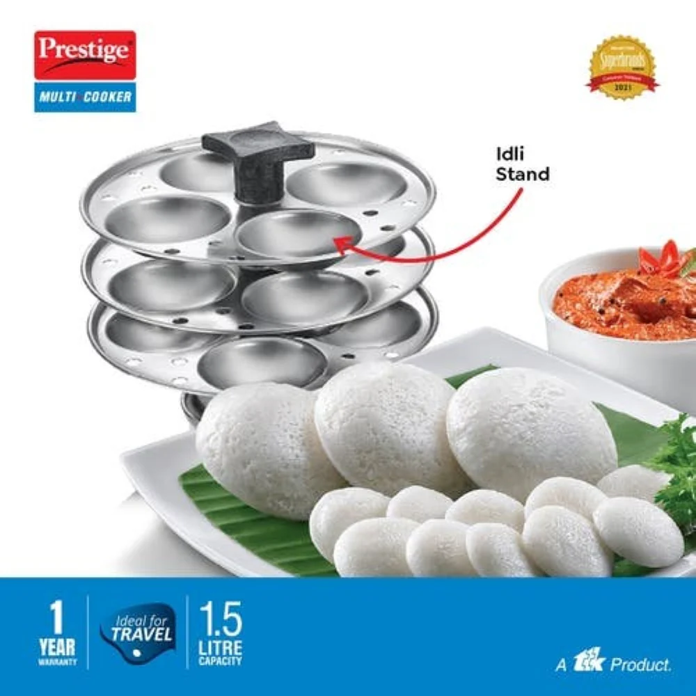 AM2282 Prestige 1.5L PMC 3.0 Multi function Cooker with Glass Lid and Stainless steel Rim, Temperature Control, - Image 3