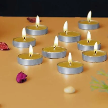 AM2284 Tealight Candles yellow (Pack of 10, 6 GM) - Image 2