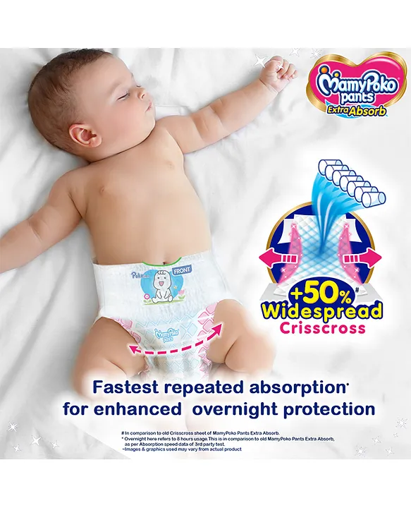 AM2294 MamyPoko Pants Extra Absorb Newborn Pant Style Diaper NB 5 Kg 34 Pants - Image 5