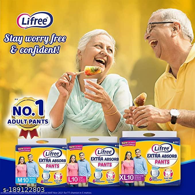 AM2321 Lifree Extra Absorb Pants Adult Diaper Pant Large 2 Pants for Waist Size 30-41 inches - Image 3