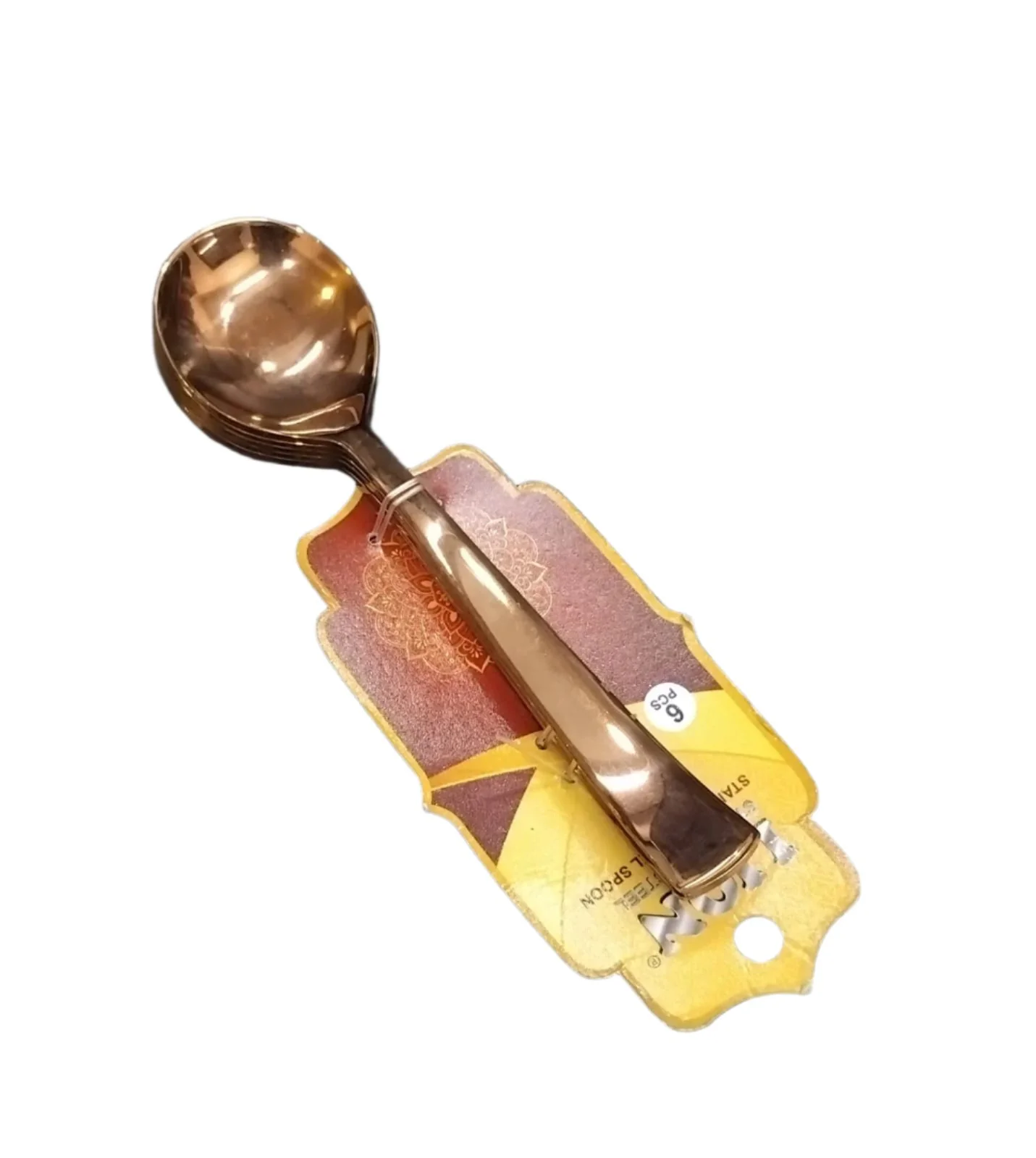 AM2336 Lion Noble Rose Gold Round Soup Spoon 6Pcs - Image 2