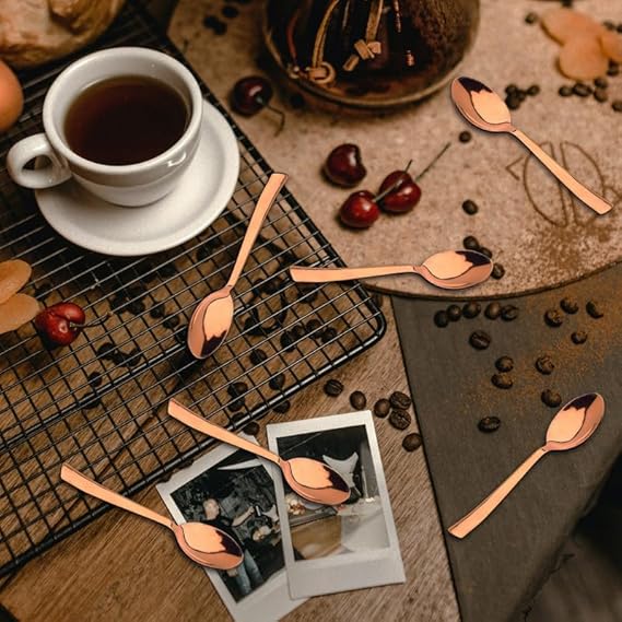 AM2368 Lion Stainless Steel Luxury Noble Gold Baby Spoon 6Pcs - Image 2