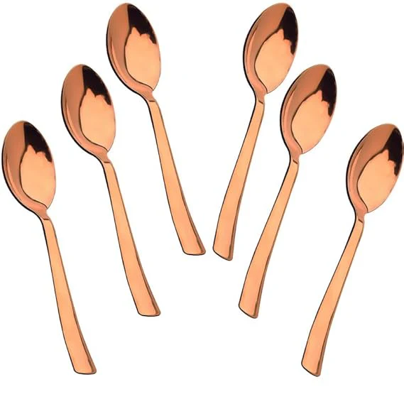 AM2368 Lion Stainless Steel Luxury Noble Gold Baby Spoon 6Pcs - Image 3