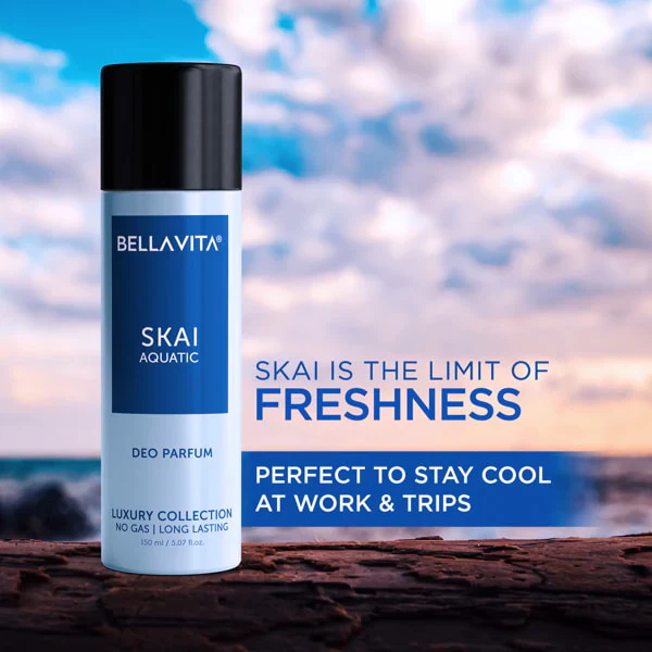 AM2377 Bellavita Skai Aquatic Man Body Parfum Deodorant 150ml - Image 3