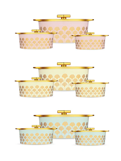 AM2408 Trueware Floraa Fine Inner Steel Casserole Set of 3 800ml 1200ml 1800ml - Image 5