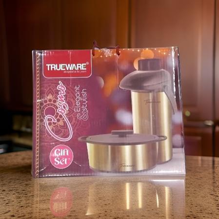 AM2407 Trueware Cosmo Gift Set Insulated Stainless Steel Flask Hot and cold Casserole And Crux Airpot 1800ml 1500ml - Image 4