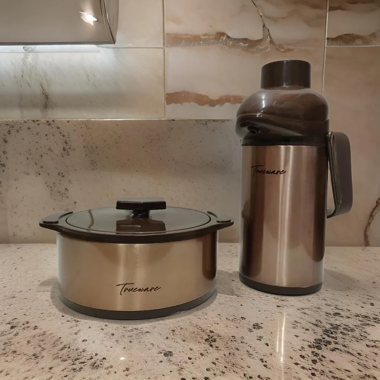 AM2407 Trueware Cosmo Gift Set Insulated Stainless Steel Flask Hot and cold Casserole And Crux Airpot 1800ml 1500ml - Image 7